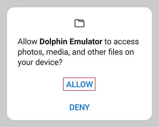 Allow dolphin emulator to access